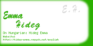 emma hideg business card